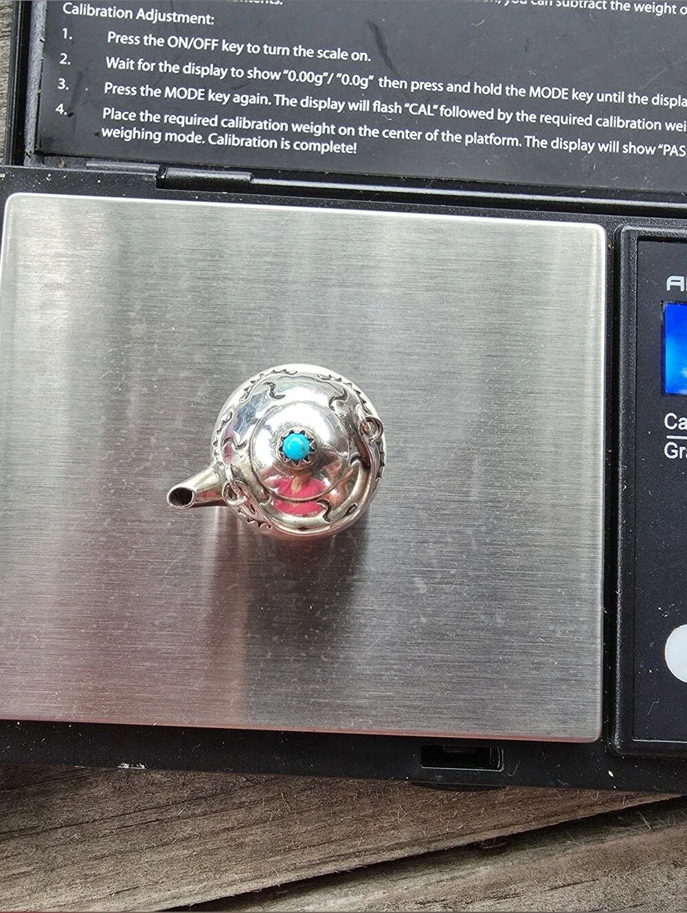 Sterling Silver Elizabeth Whitman E.M.W. Miniature Teapot Charm 925 Vintage